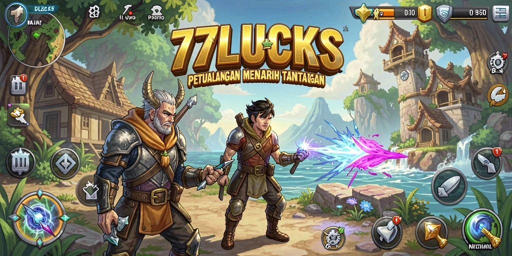 Tangkapan layar menunjukkan gameplay seru dan tantangan dalam 77LUCKS.