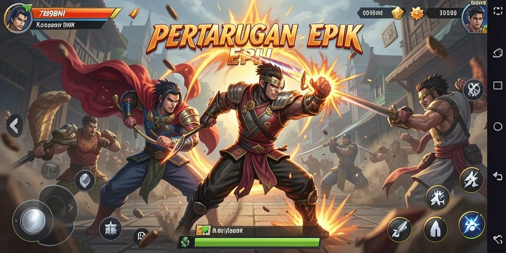 Tangkapan layar gameplay pertarungan seru di 789BNI.