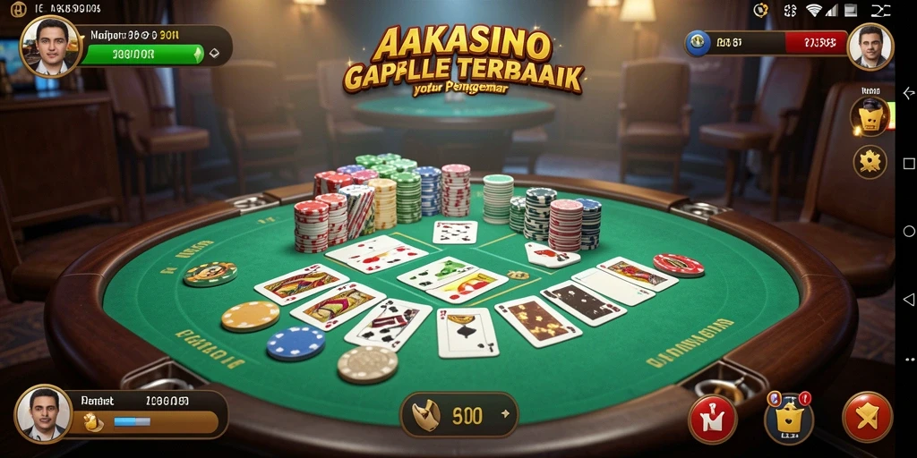 Gameplay seru AAKASINO dalam permainan Gaple yang kompetitif.