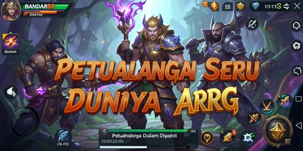 Tampilan gameplay seru dalam petualangan ARPG BANDAR88.