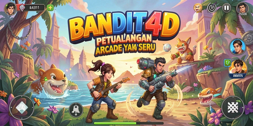 Gameplay seru BANDIT4D menampilkan aksi yang mendebarkan.