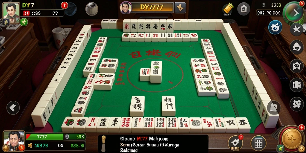 Screenshot DY777 menampilkan gameplay seru Mahjong yang menantang.