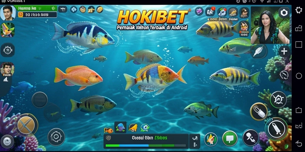 Screenshot gameplay HOKIBET menampilkan momen menembak ikan.