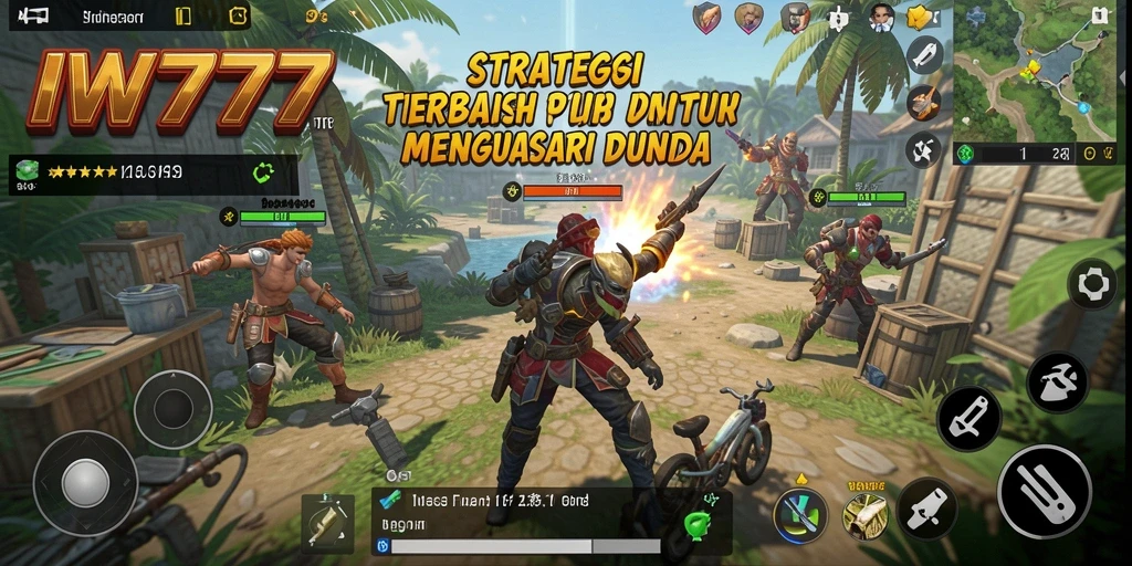 Tampilan gameplay strategis yang menegangkan dalam IW777.