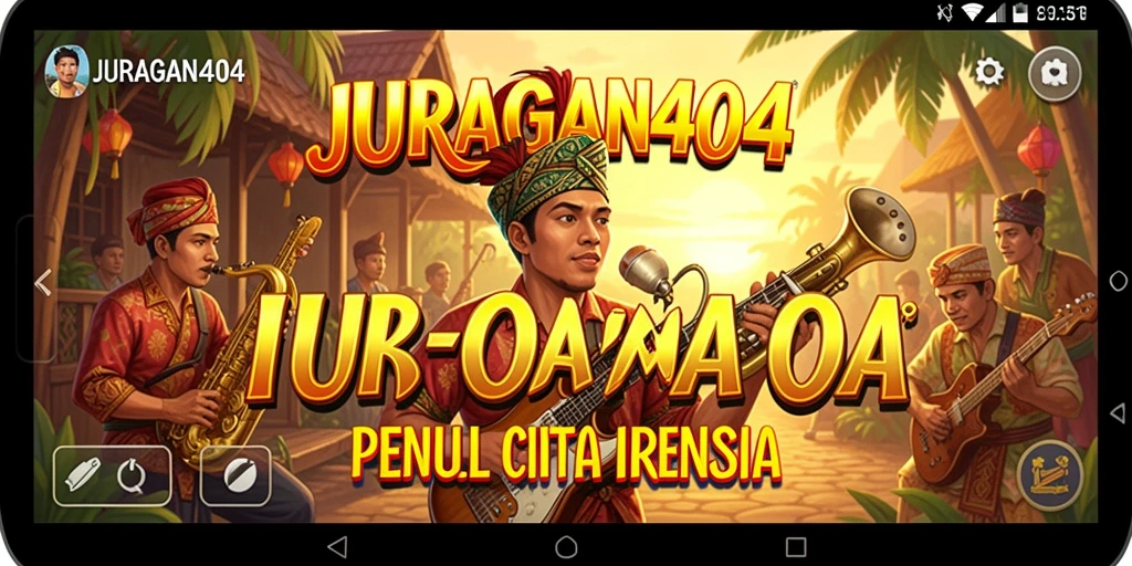 Tampilan gameplay JURAGAN404 yang penuh warna dan menarik.