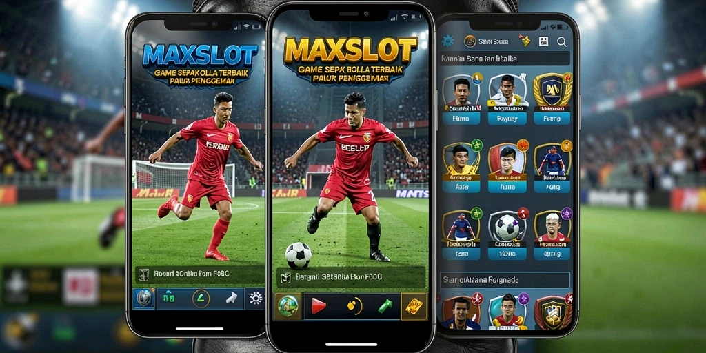 Tangkapan layar gameplay <strong>MAXSLOT</strong> menampilkan aksi sepak bola yang mendebarkan.
