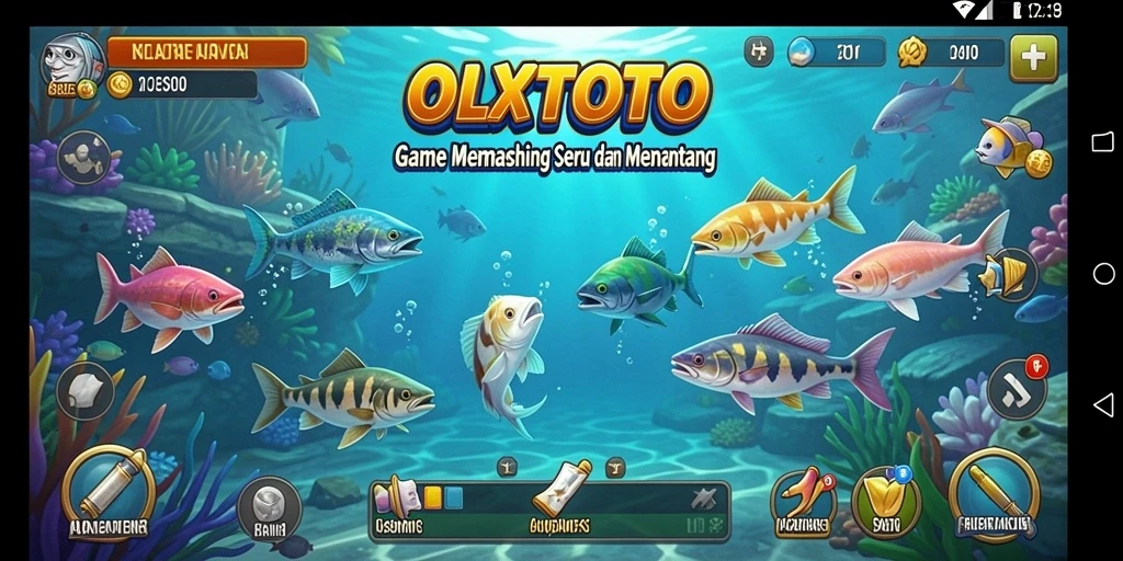Tangkapan besar di OLXTOTO, menunjukkan gameplay memancing yang seru.
