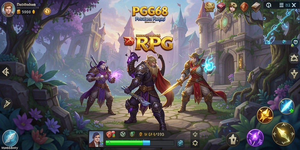 Tampilan gameplay RPG yang mendebarkan dari PGG68.