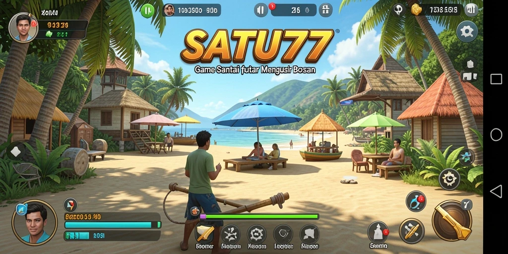 Gameplay santai SATU77 yang menghibur dan menyenangkan.