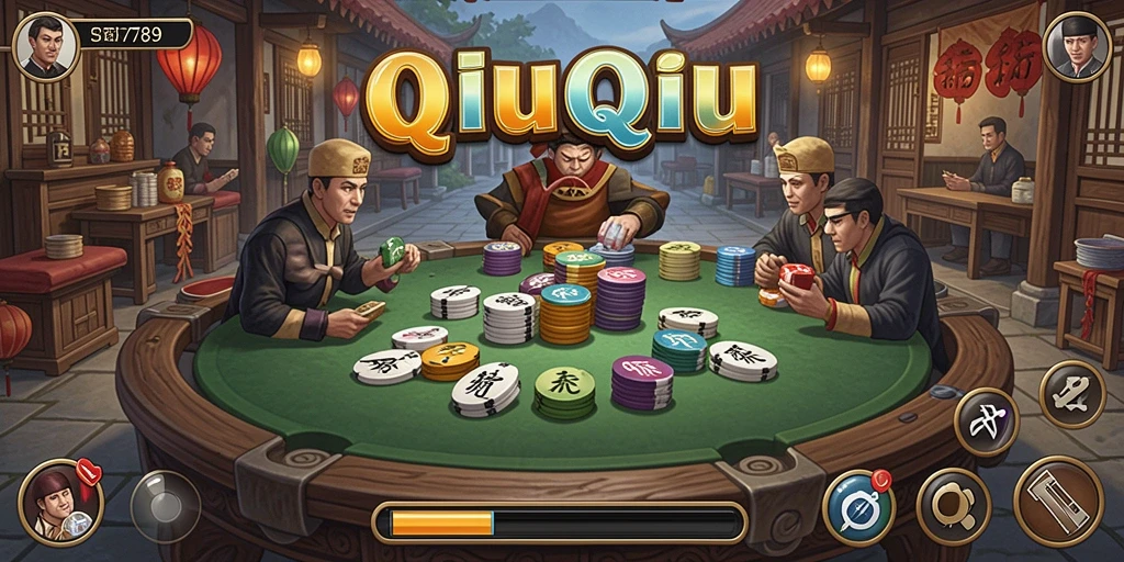 Screenshot gameplay ST789 menampilkan keseruan bermain QiuQiu.