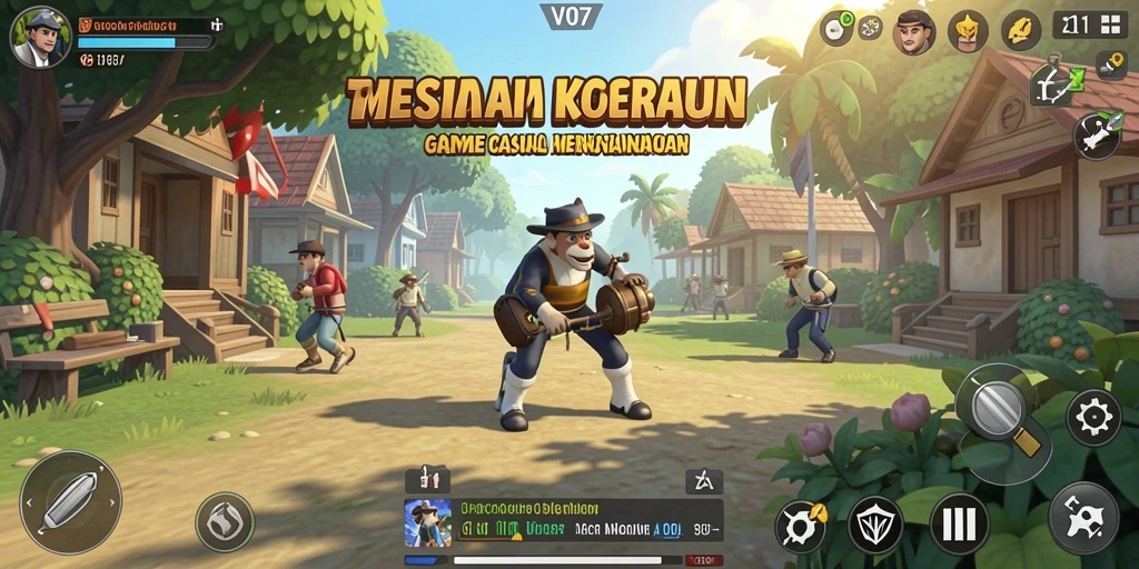 Tangkapan layar gameplay <strong>V07</strong> yang penuh warna dan menyenangkan.