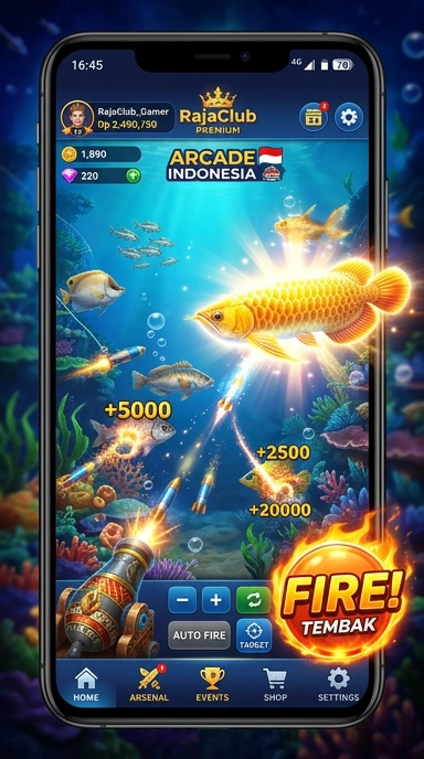 Tampilan antarmuka pengguna aplikasi Rajaclub yang menarik dan mudah diakses.