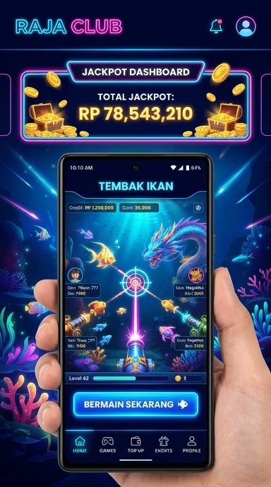 Screenshot aplikasi Rajaclub saat menampilkan pilihan aplikasi populer.